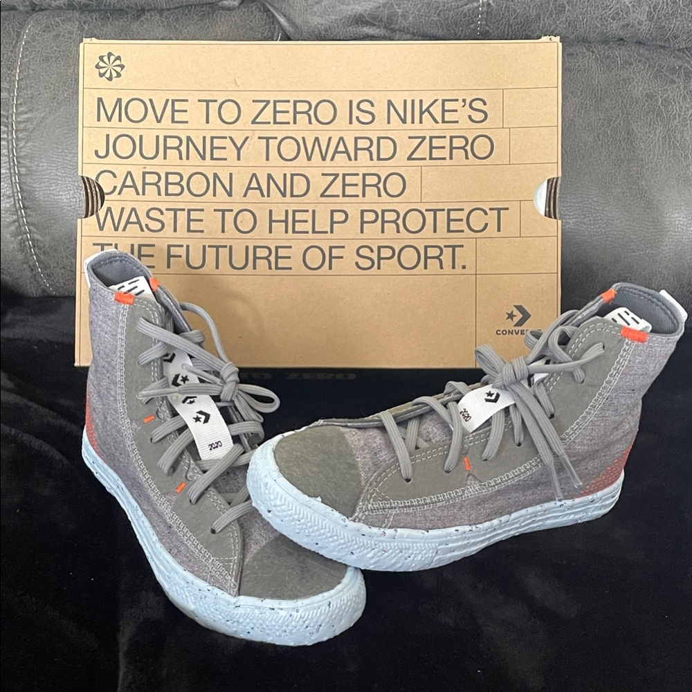 Nike Converse All-Star High-Top Sneakers - Gray and Orange